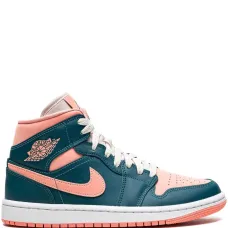 Кроссовки Air Jordan 1 Mid Dark Teal Blue