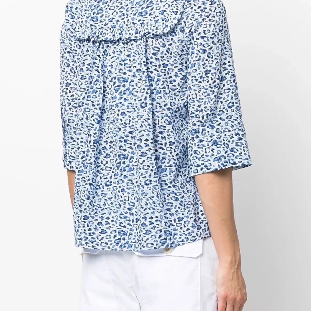 Блузка Maple из органического хлопка с леопардовым принтом