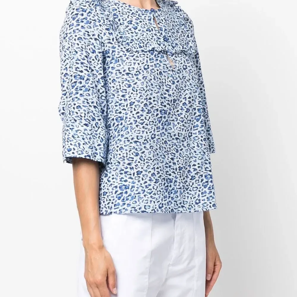 Блузка Maple из органического хлопка с леопардовым принтом