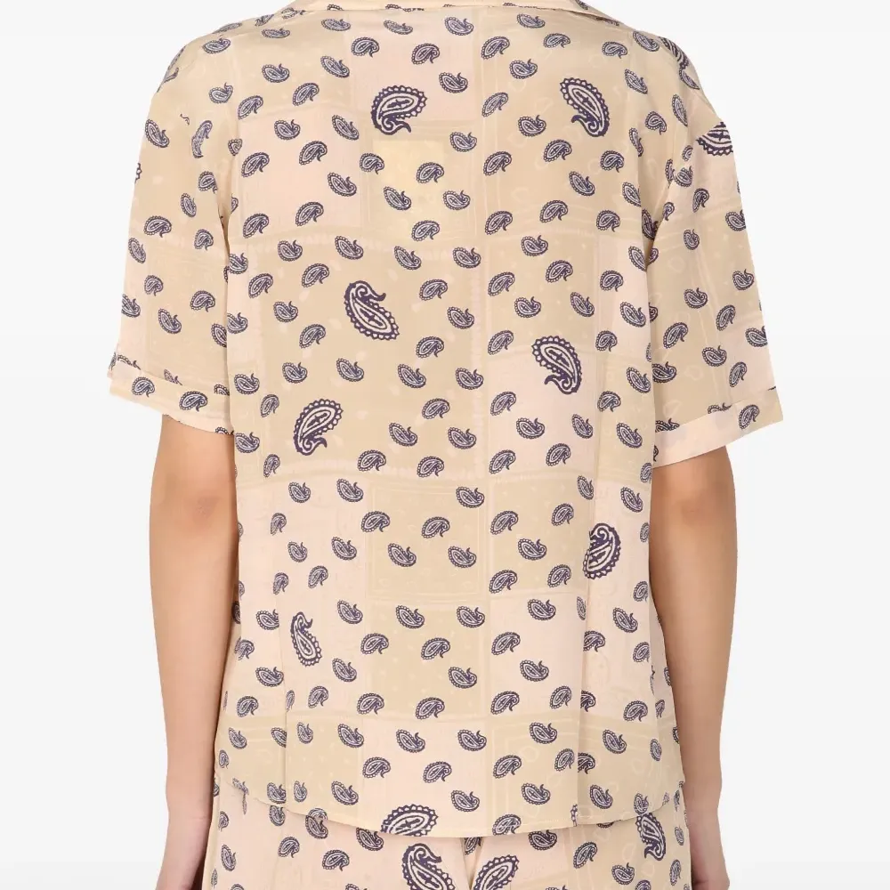 Рубашка с короткими рукавами и узором пейсли Рубашка с короткими рукавами и узором пейсли