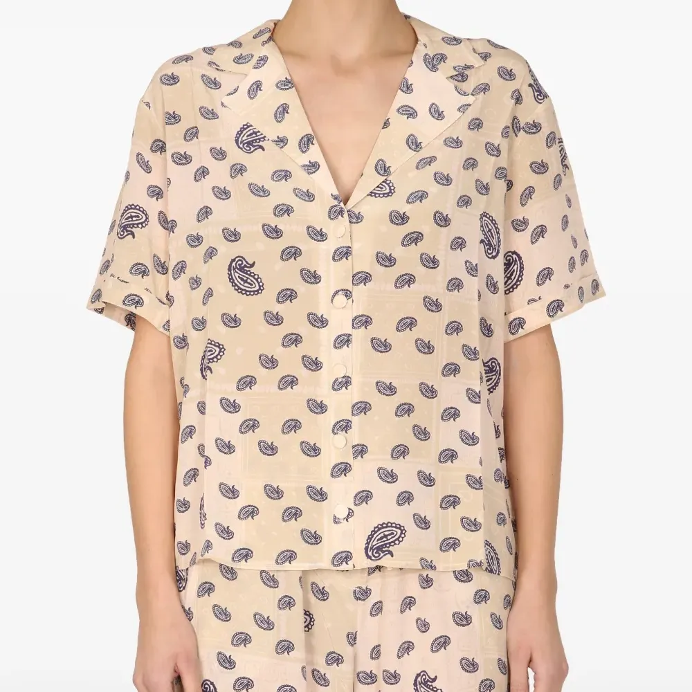 Рубашка с короткими рукавами и узором пейсли Рубашка с короткими рукавами и узором пейсли