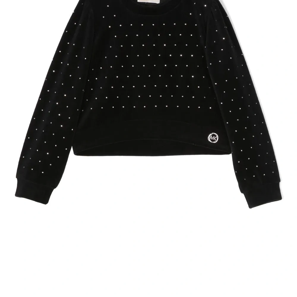 Толстовка с логотипом и кристаллами