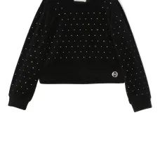 Толстовка с логотипом и кристаллами