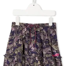 Юбка с кулиской и анималистичным принтом