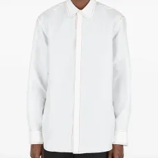 Рубашка с контрастной строчкой Рубашка с контрастной строчкой