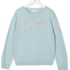 Джемпер с логотипом из страз