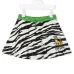 Юбка с вышитым логотипом и зебровым принтом