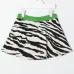 Юбка с вышитым логотипом и зебровым принтом