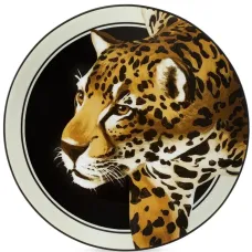 Набор из двух десертных тарелок с леопардовым принтом Набор из двух десертных тарелок с леопардовым принтом