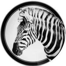 Набор из двух десертных тарелок с зебровым принтом Набор из двух десертных тарелок с зебровым принтом