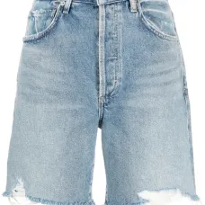 Джинсовые шорты с необработанными краями