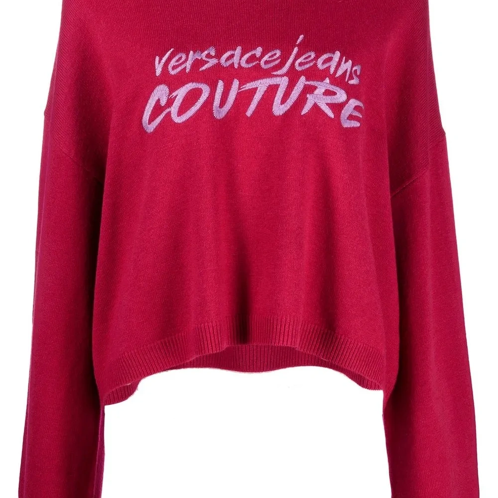 Джемпер с широкими рукавами и вышитым логотипом