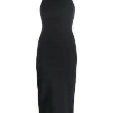 Платье миди в рубчик