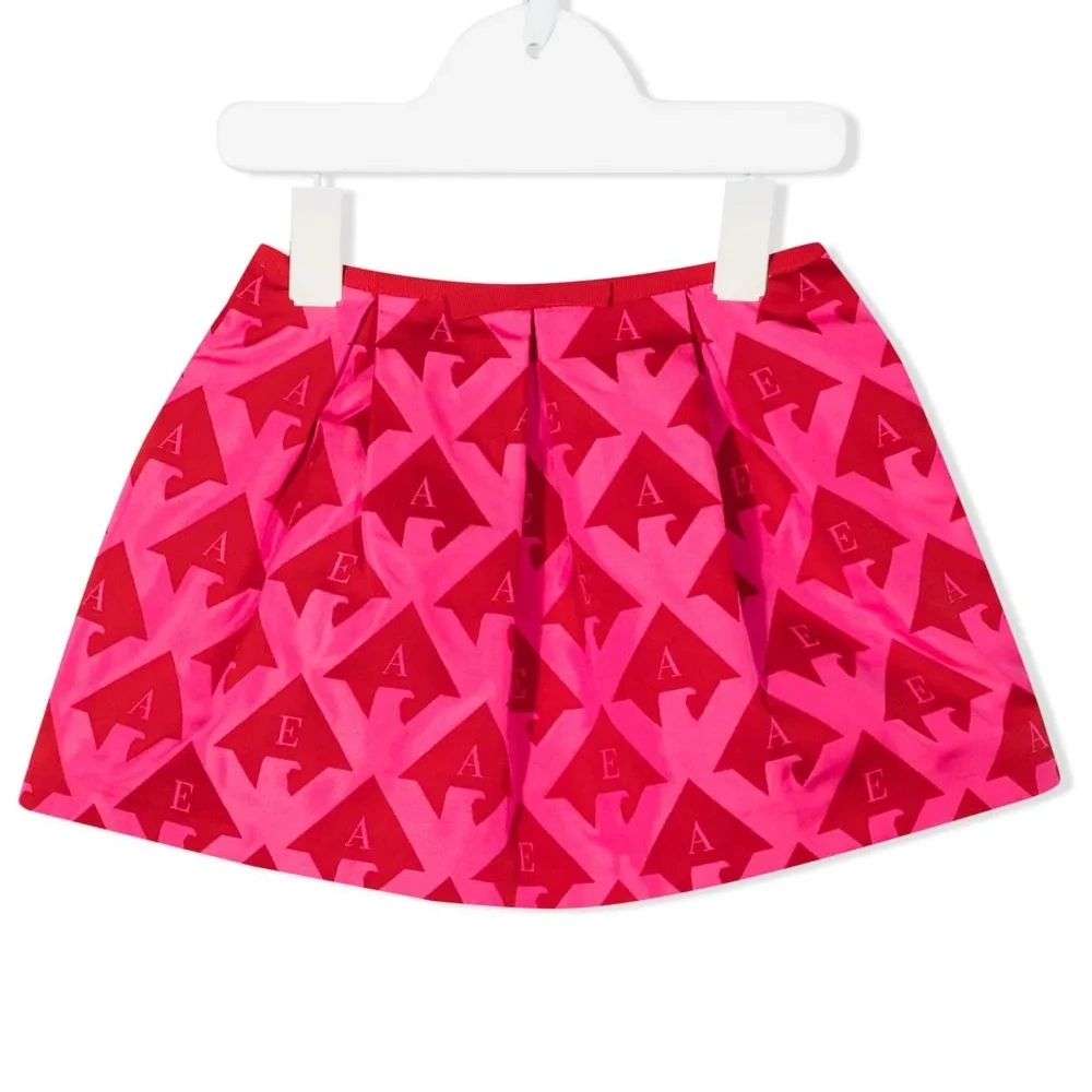 мини-юбка с логотипом и складками