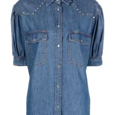 Джинсовая рубашка с кристаллами Джинсовая рубашка с кристаллами