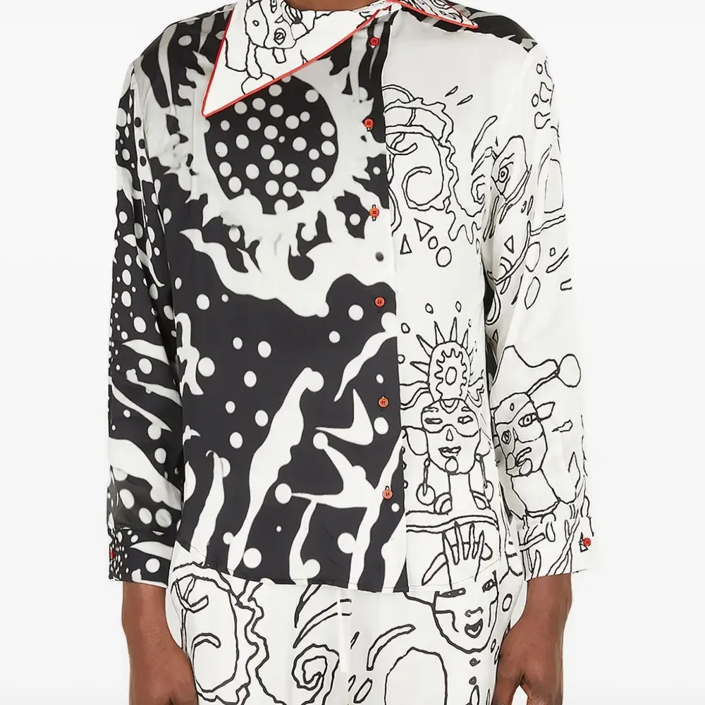 Рубашка с абстрактным принтом