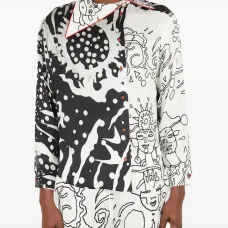 Рубашка с абстрактным принтом