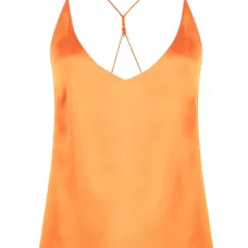 Атласный топ на тонких бретелях