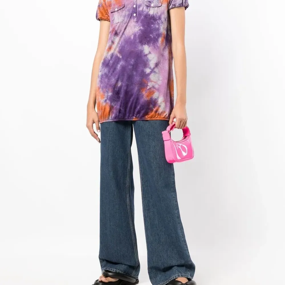 Рубашка поло с принтом тай-дай