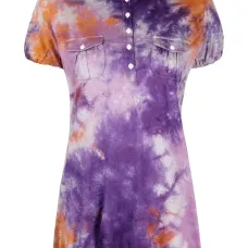 Рубашка поло с принтом тай-дай