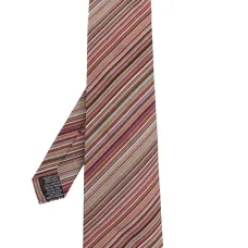 Шелковый галстук в диагональную полоску