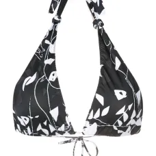 Лиф бикини с вырезом халтер и абстрактным узором Лиф бикини с вырезом халтер и абстрактным узором