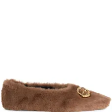 лоферы Lucreciia с искусственным мехом