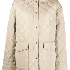 Стеганое пальто на пуговицах