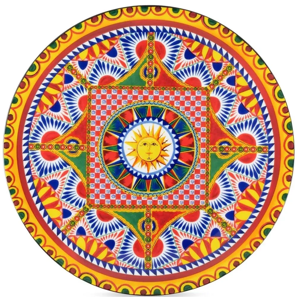 Фарфоровая тарелка с принтом Carretto