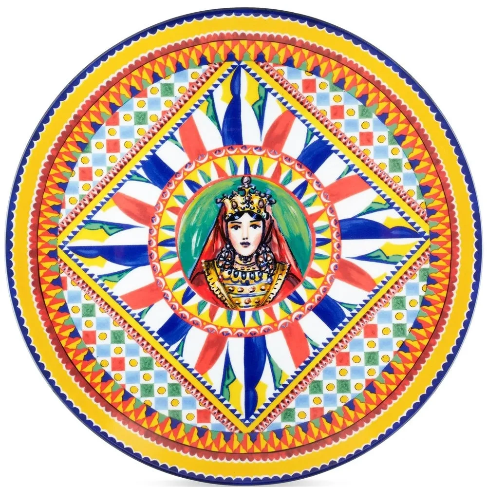 Сервировочная тарелка с архивным принтом Сервировочная тарелка с архивным принтом