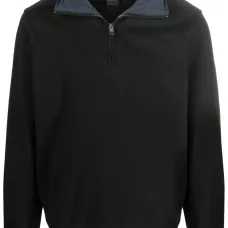 Толстовка с высоким воротником и капюшоном