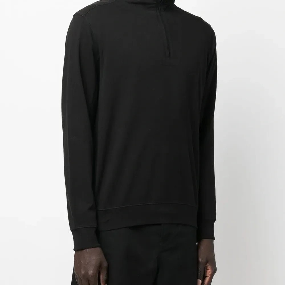 Толстовка с высоким воротником и капюшоном