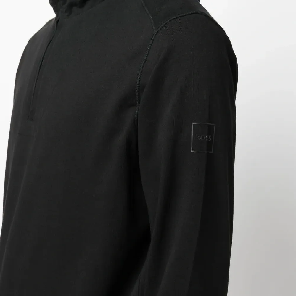 Толстовка с высоким воротником и капюшоном