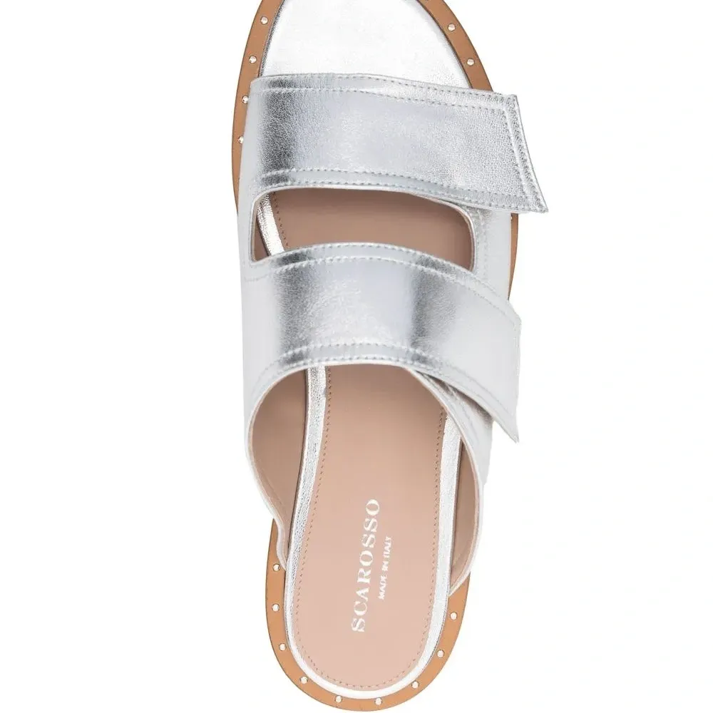 Шлепанцы Karen с эффектом металлик