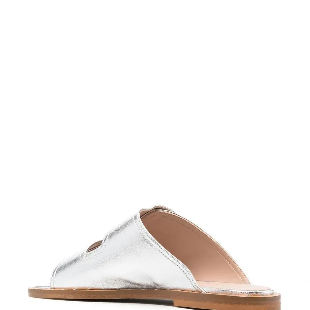 Шлепанцы Karen с эффектом металлик