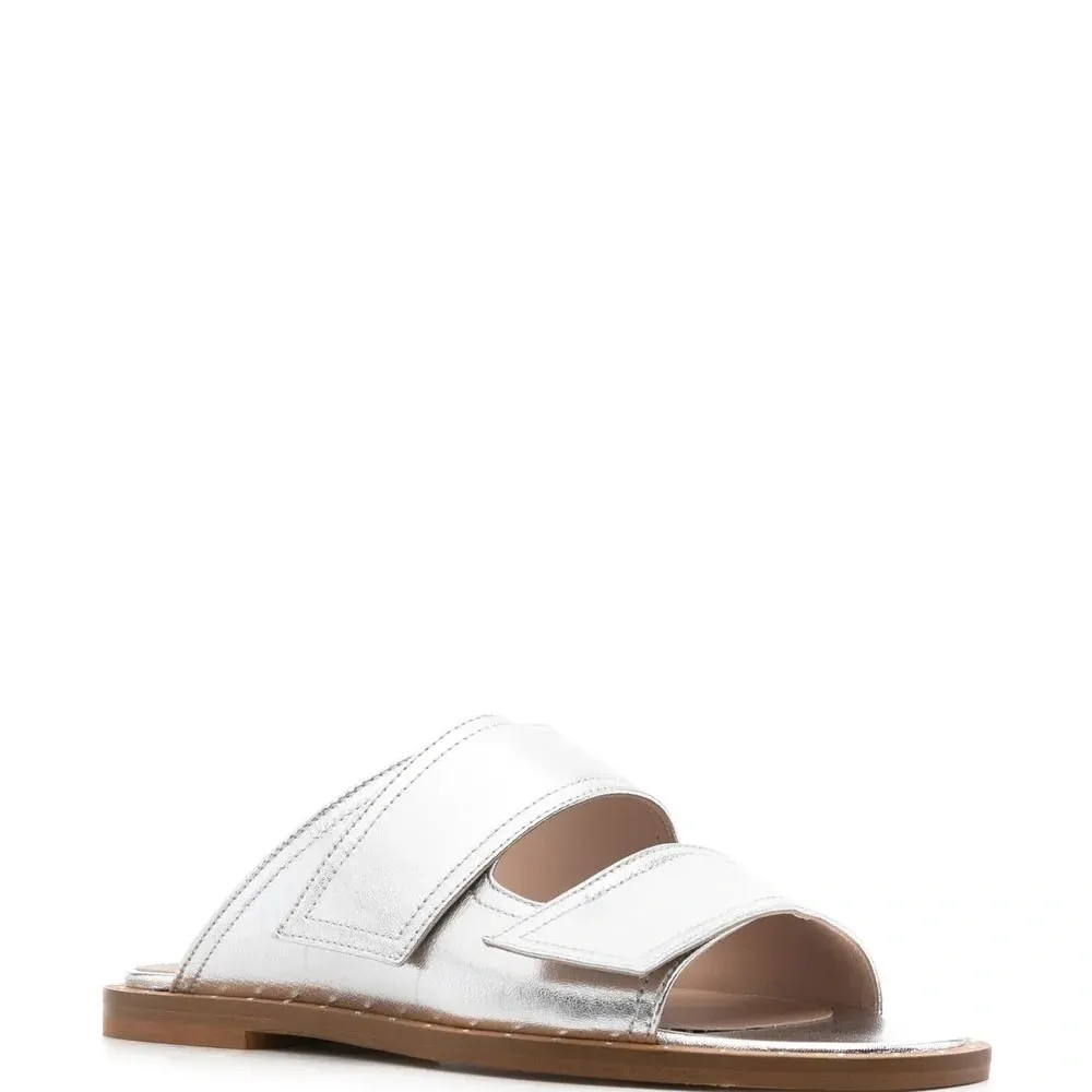 Шлепанцы Karen с эффектом металлик