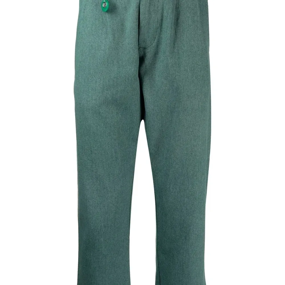 Брюки прямого кроя с подворотами