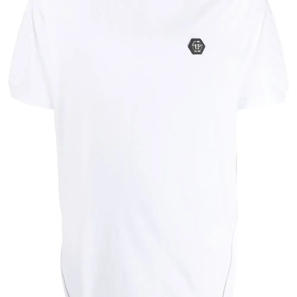 Футболка на молнии с нашивкой-логотипом