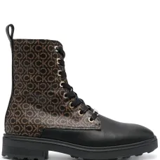 Байкерские ботинки на шнуровке