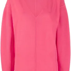 Джемпер с V-образным вырезом и объемными рукавами