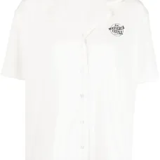 Рубашка с короткими рукавами и вышитым логотипом Рубашка с короткими рукавами и вышитым логотипом