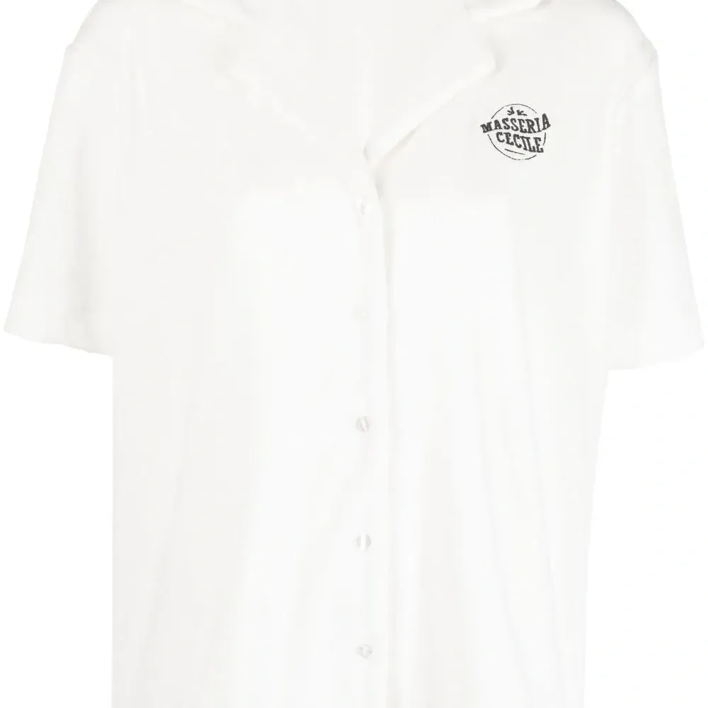 Рубашка с короткими рукавами и вышитым логотипом