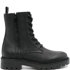 Ботинки в стиле милитари с логотипом Ботинки в стиле милитари с логотипом