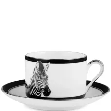 Чайная пара с зебровым принтом