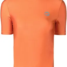 Футболка с высоким воротником и логотипом