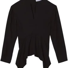 Поплиновый топ с V-образным вырезом