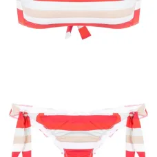 Бикини в полоску со съемными бретелями