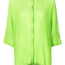 Шелковая рубашка с жатым эффектом