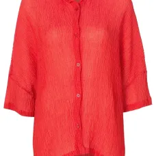 Шелковая рубашка с жатым эффектом