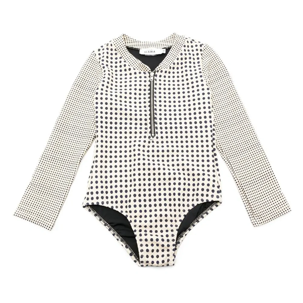 Купальник с длинными рукавами и принтом